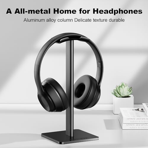 Detalle de New Bee Kopfhörerständer – universaler Aluminium-Halter für Kopfhörer und Headsets, Schwarz