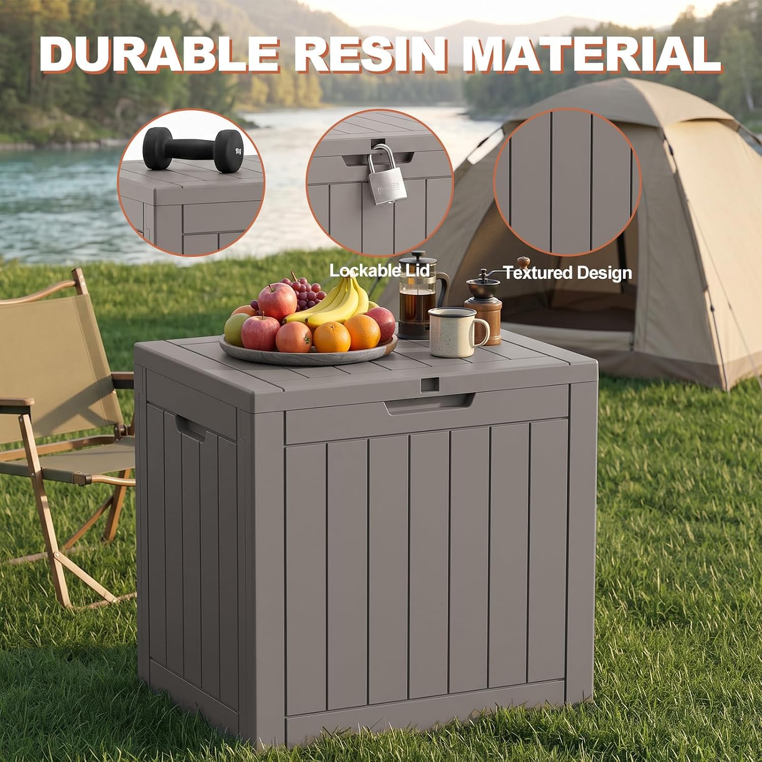 Detalle de EFU Outdoor Storage Box, 45 Gallon