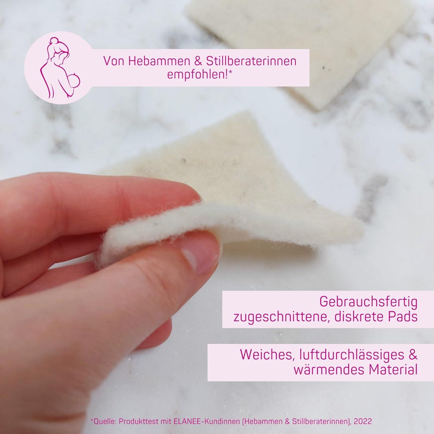 Thumbnail 3 de ELANEE 224-00 Tampons en laine mérinos 8x8 cm