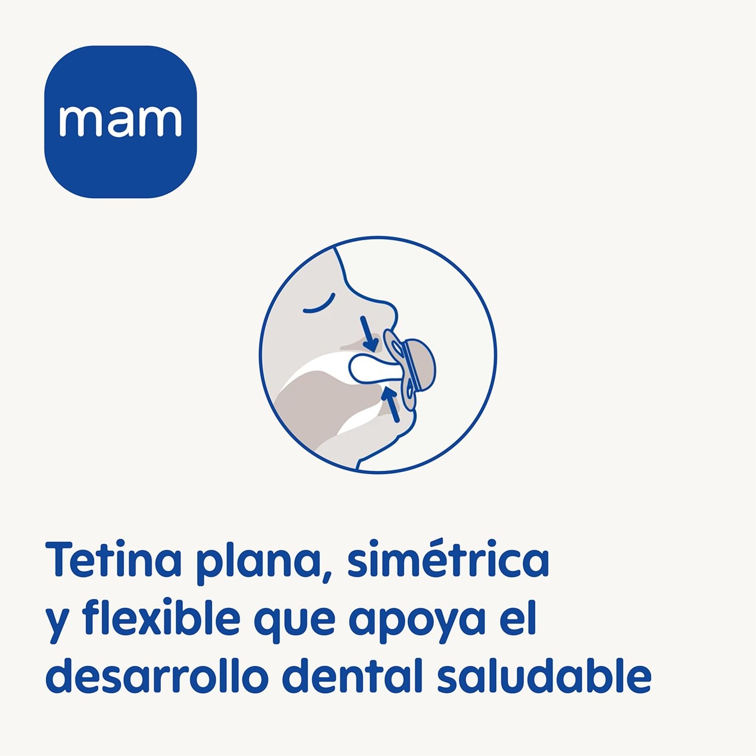 Detalle de MAM Schnuller (2–6 Monate), symmetrischer flacher Sauger aus Silikon, selbststerilisierend – 2er Pack