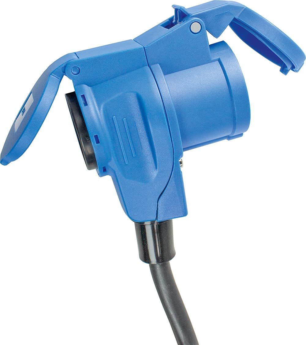 Detalle 2 de as - Schwabe CEE Winkelkupplung Camping Kupplung 230 V, 16 A, 3-polig, IP44, schutzkontaktsteckdose, blau (60474)