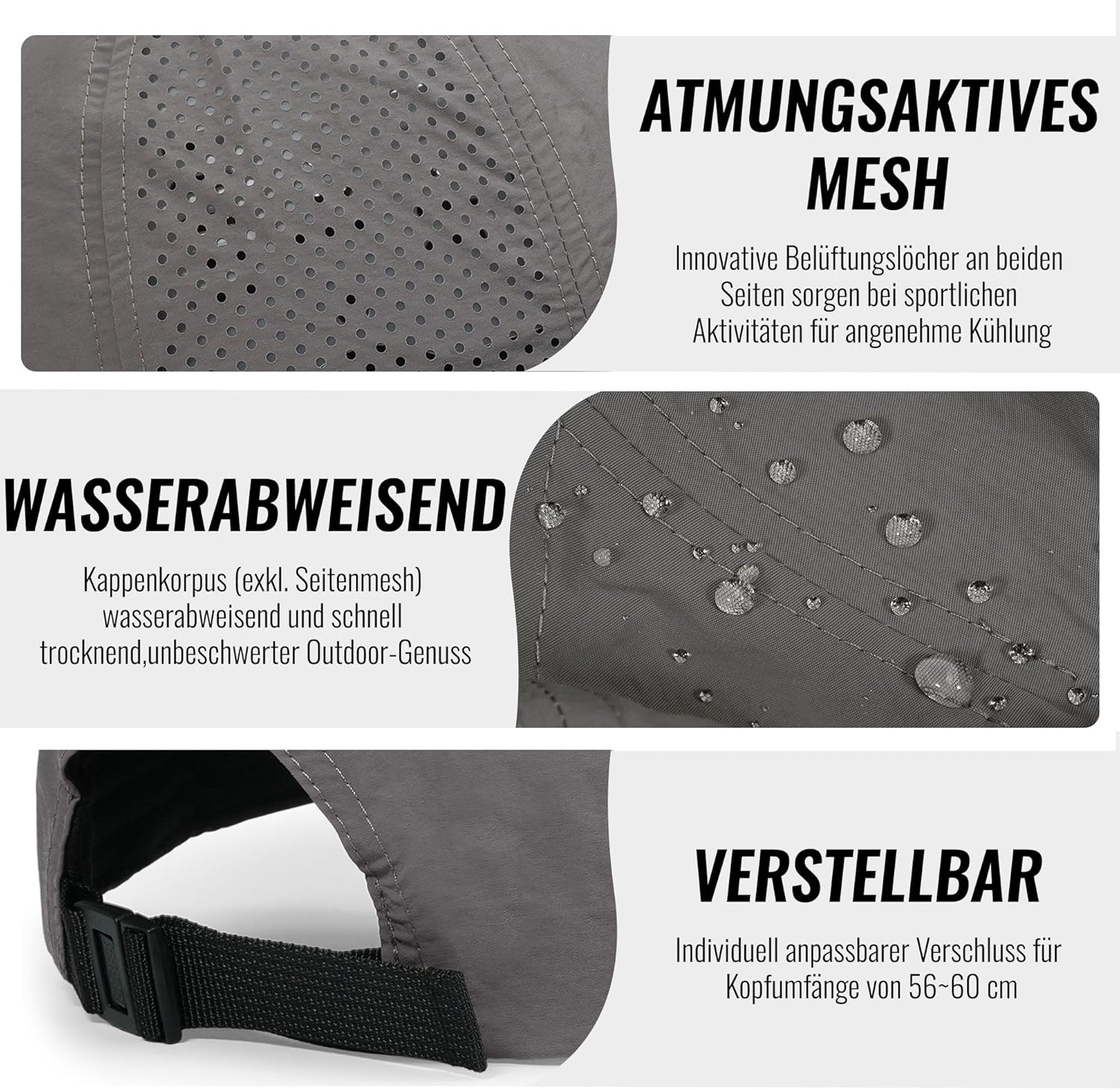 Thumbnail 6 de CLAPE Mesh Baseball Cap – atmungsaktive, schnell trocknende 5-Panel Kappe für Sommer, Outdoor und Sport