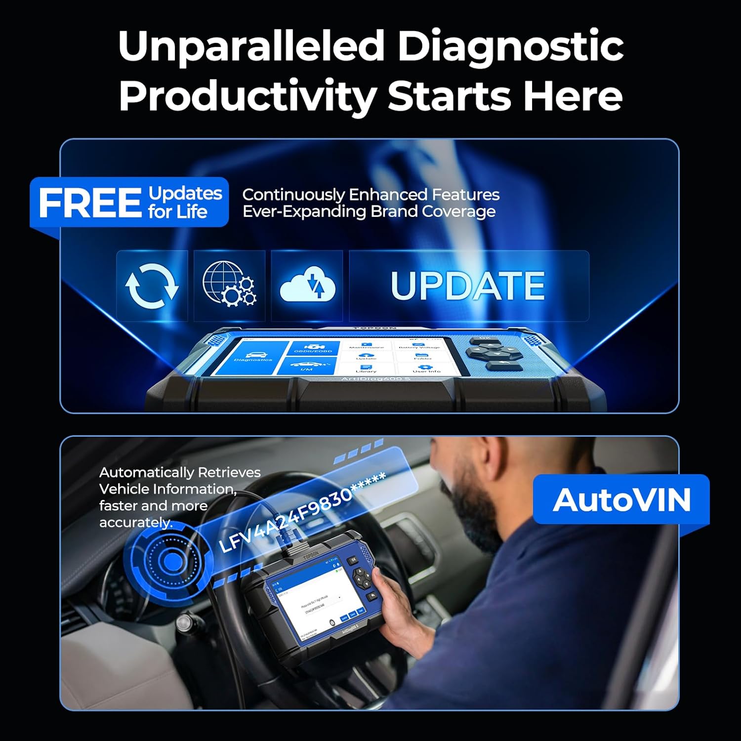 Detalle de TOPDON AD600S-A Car Diagnostic Tool: 9 Reset Services, 4 Systems & Android 11.0