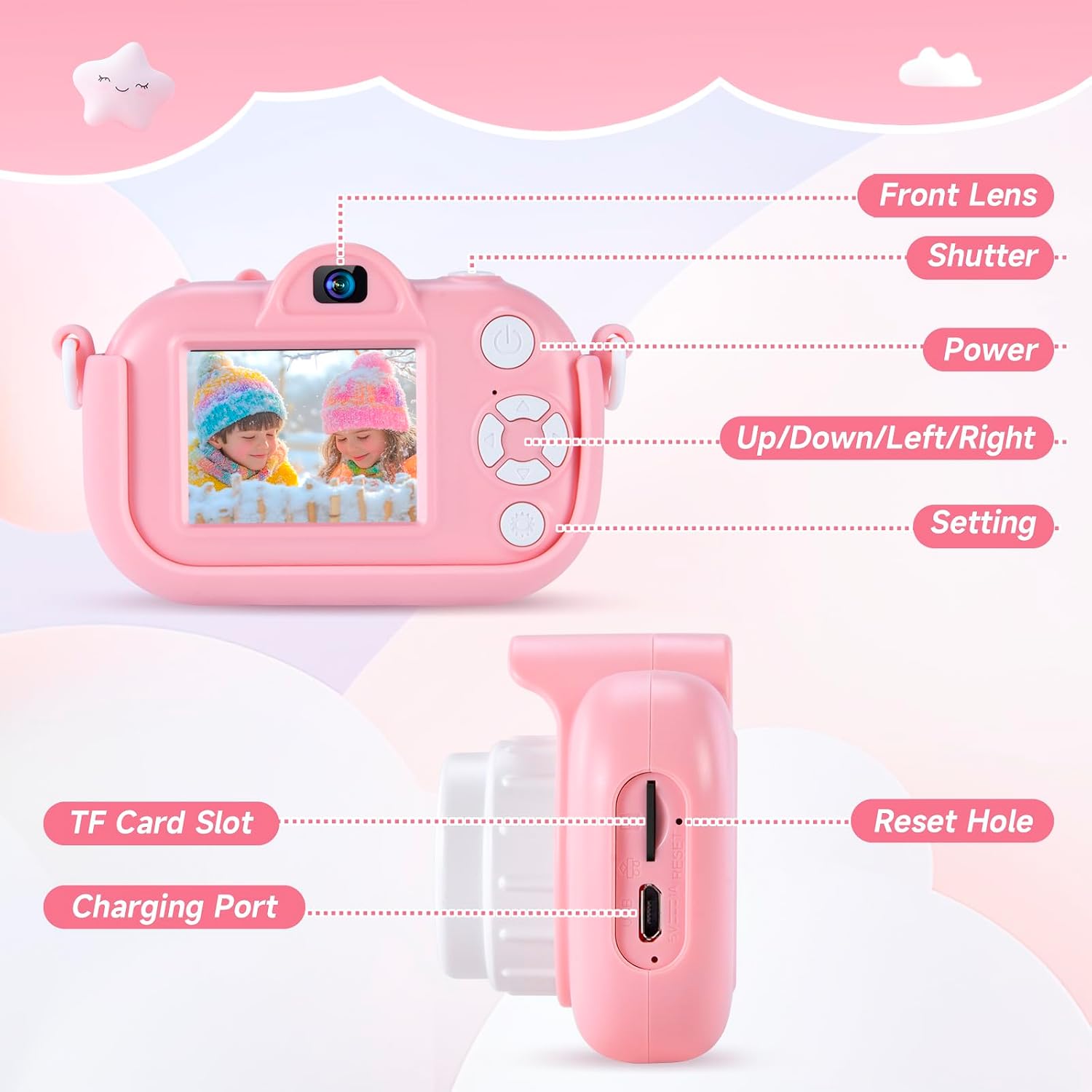 Thumbnail 6 de Kids Camera 1080P Digital with 32GB Card