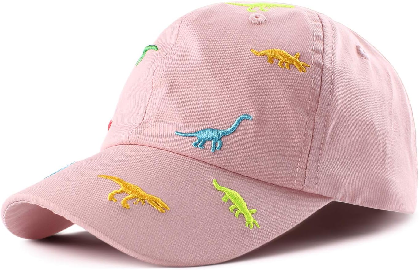 Detalle de XIAOHAWANG Sommer Baseball Cap für Kinder 2–6 Jahre mit Dinosaurier-Stickerei – Verstellbare Schirmmütze aus Baumwolle