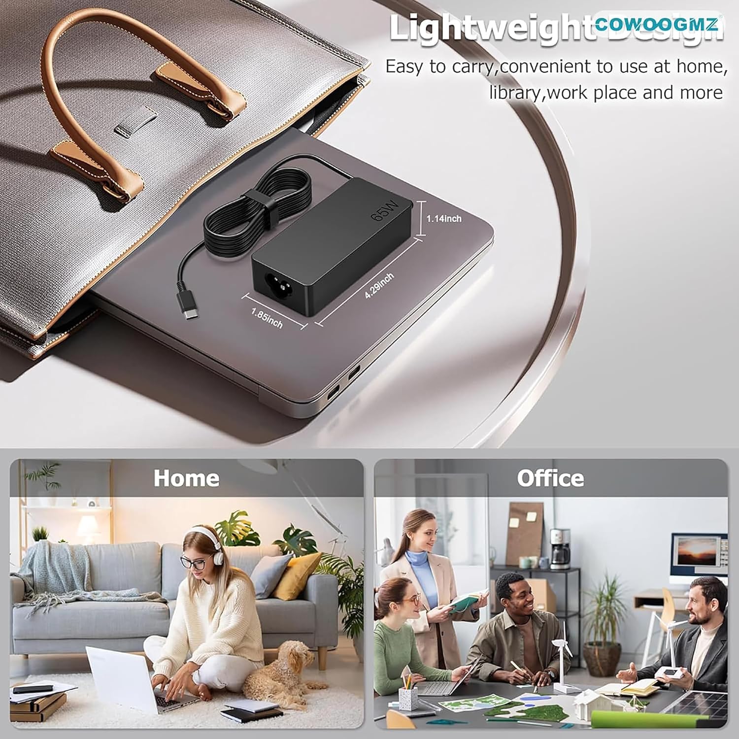 Thumbnail 5 de 65W USB-C Laptop Charger for ThinkPad