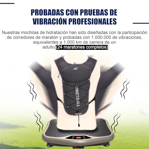 Thumbnail 10 de ONETOALL Chaleco Running con mochila de hidratación 2L para trail, 150 g y reflectantes