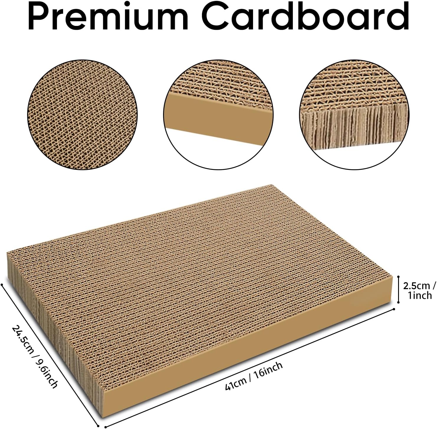Thumbnail 1 de AGYM Cat Scratchers 4 Packs Refills – Large Corrugated Cardboard Scratching Pads