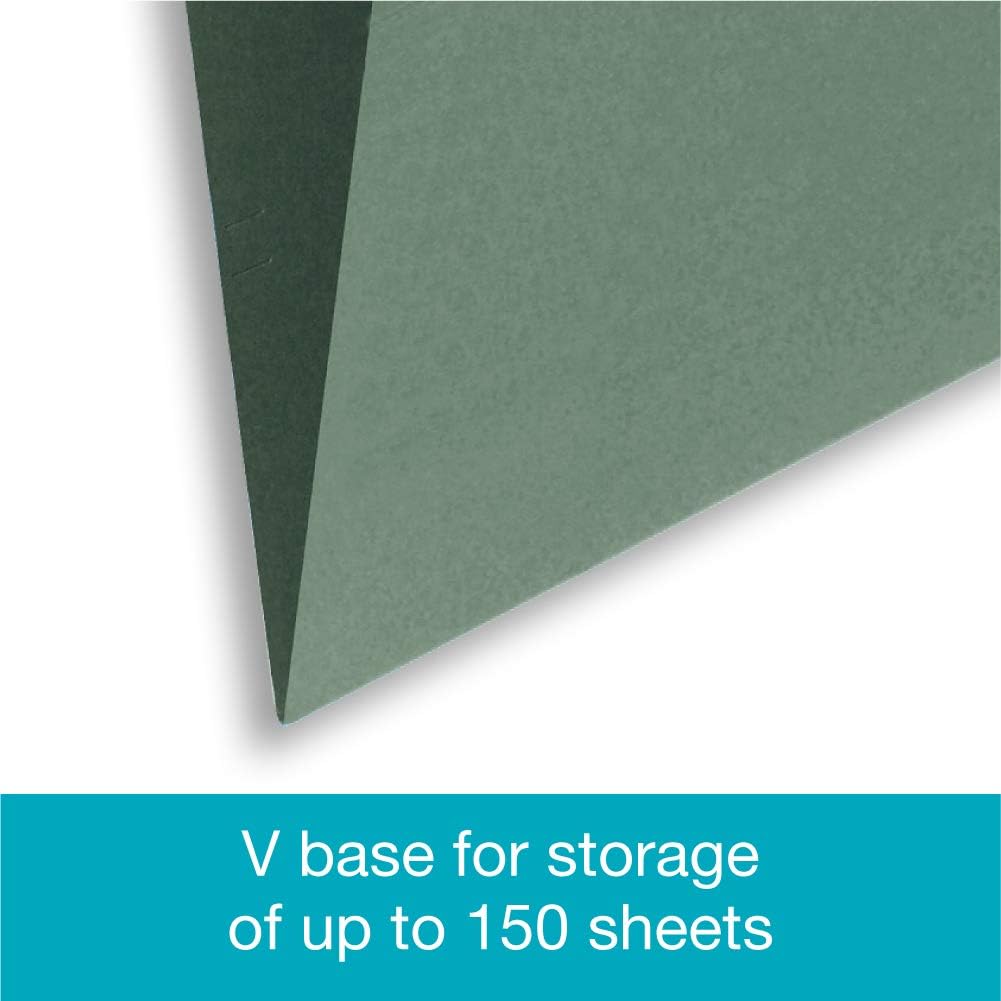 Thumbnail 3 de Summit Foolscap Tabbed Filing Cabinet Suspension Files (A4+), Green, Pack of 50