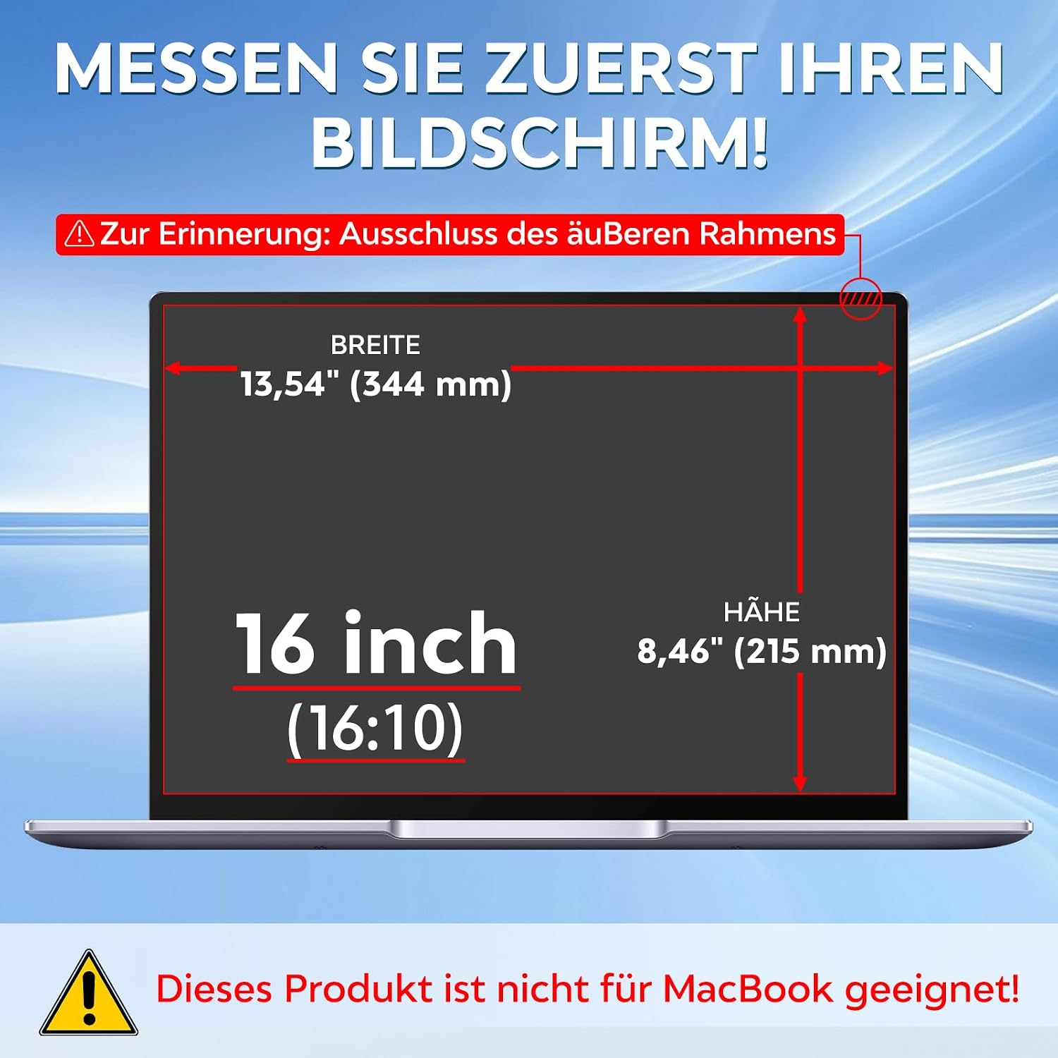 Thumbnail 1 de Blickschutzfolie 16 Zoll Laptop 16:10