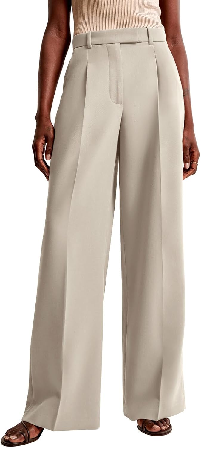 Thumbnail 6 de NIMIN Wide-Leg Work Pants for Women with Pleats, Pockets, and High Waist