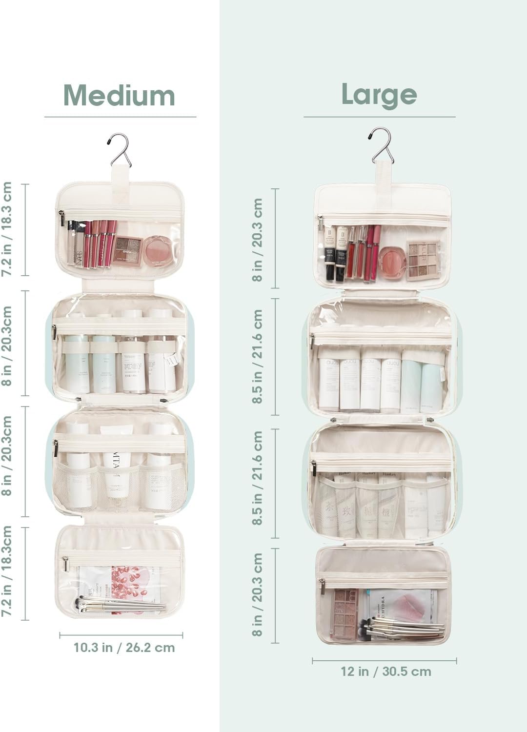 Thumbnail 4 de Narwey Hanging Travel Toiletry Bag 26x20.3x14cm