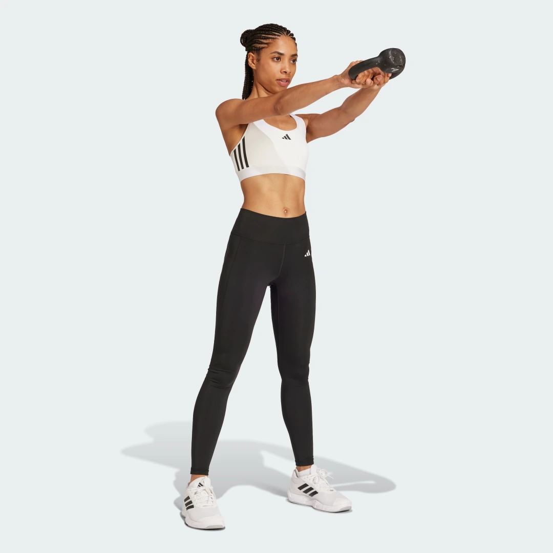 Detalle de Sujetador Adidas Hyperglam Powerreact Training Medium-Support, blanco: guía de compra y uso