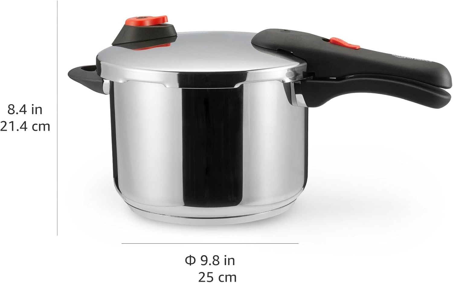 Thumbnail 5 de Amazon Basics Schnellkochtopf aus Edelstahl 6 l mit Dampfgarer – induktionsgeeignet