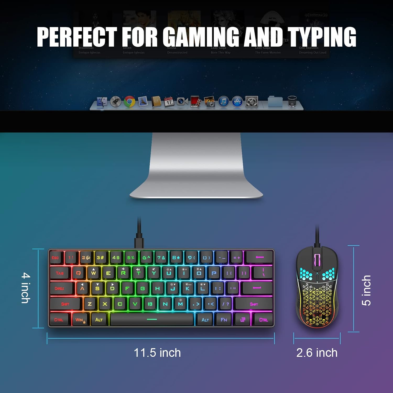 Detalle 2 de RedThunder 60% Gaming Keyboard and Mouse Combo