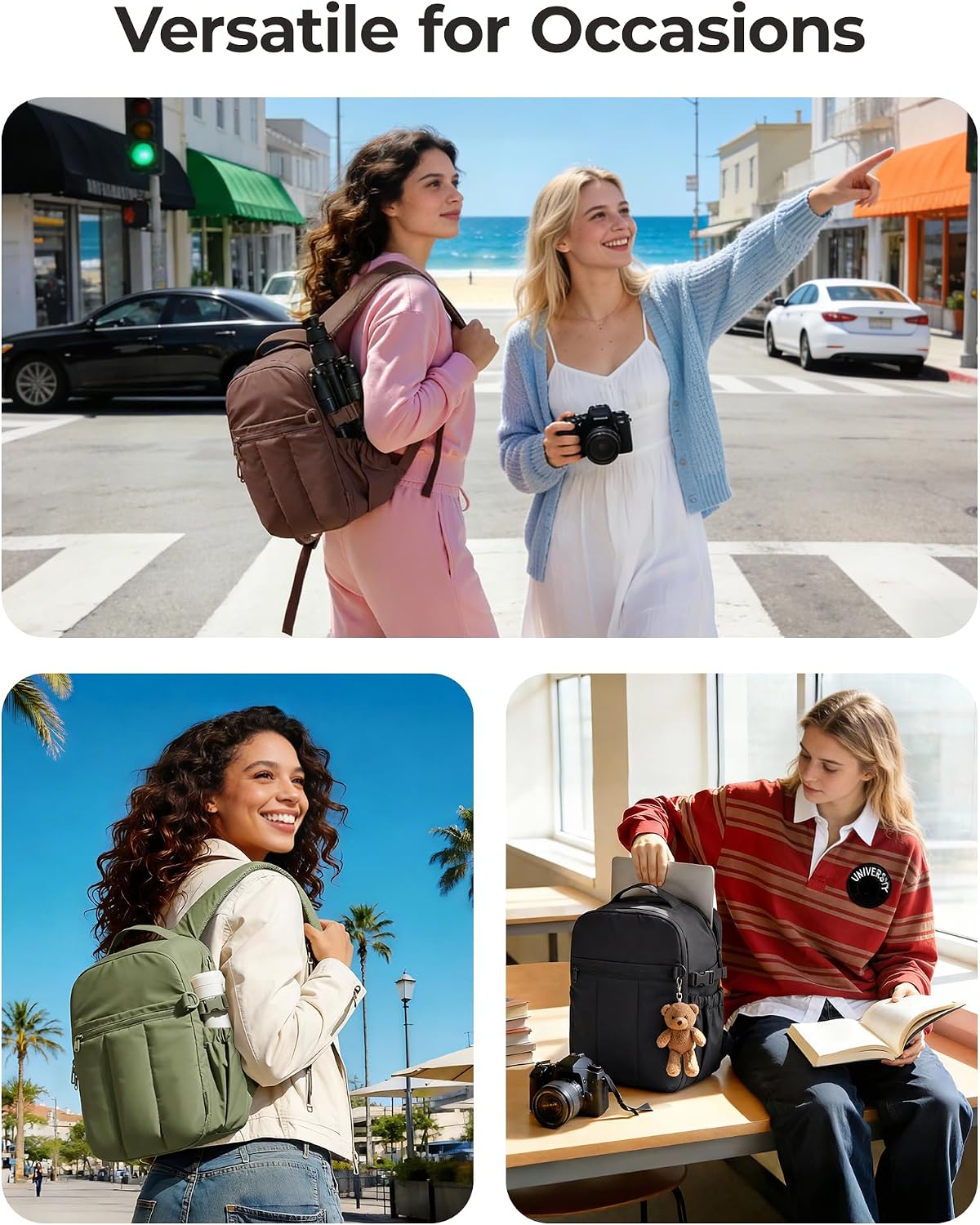 Thumbnail 6 de bagsmart Kamerarucksack wasserdicht mit 13,6-Zoll-Laptopfach – Fotorucksack für Sony, Nikon, Canon