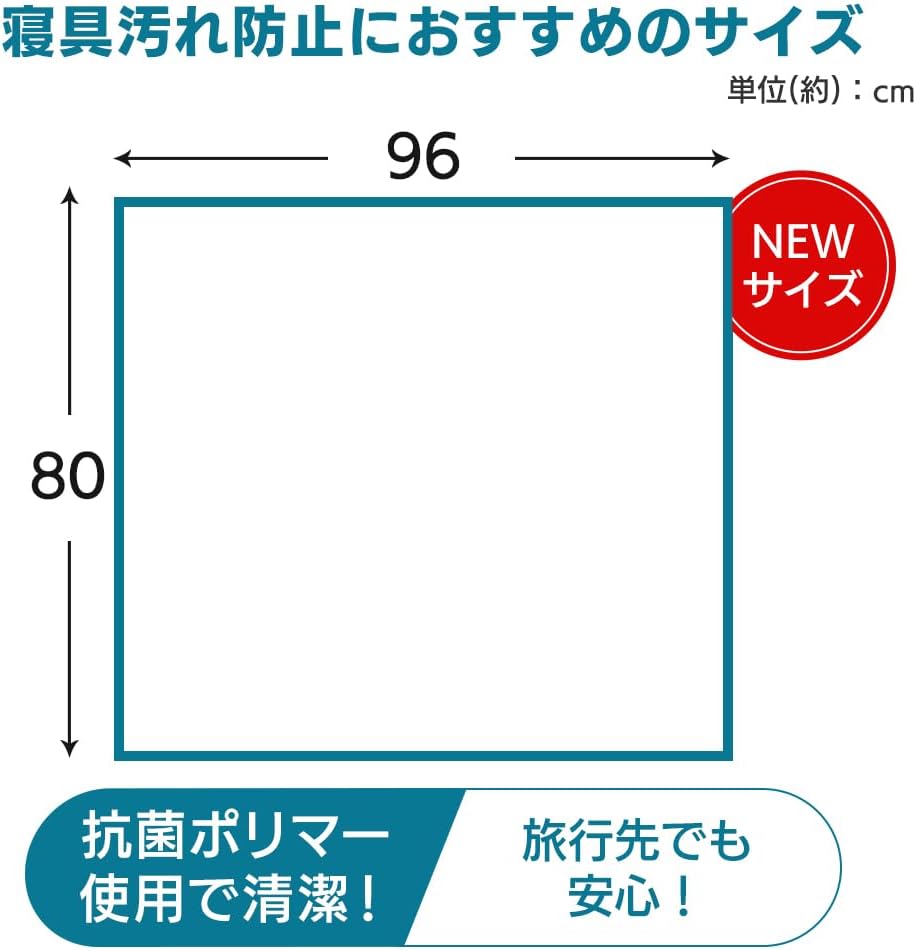 Detalle 1 de アイリスオーヤマ PAS-28P 使い捨て防水シーツ 80×96cm・抗菌ポリマー・28枚入り