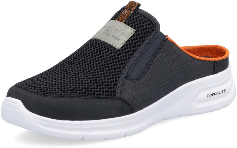 Detalle de Rieker Herren Slipper B7390 – bequeme Slip-On Halbschuhe aus Kunstleder
