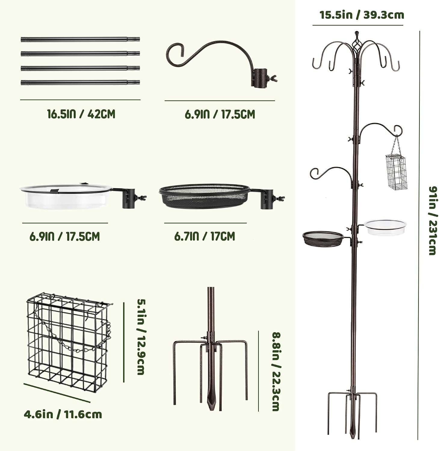 Detalle 2 de Urban Deco bird feeding station 93.9 inch