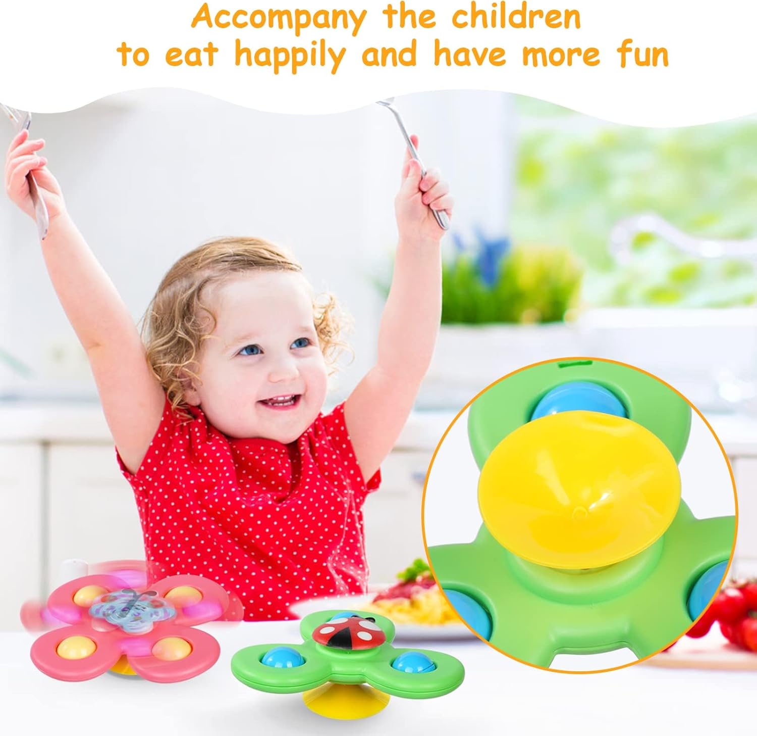 Thumbnail 6 de Ainiv 3PCS Suction Cup Spinner Toy for Baby – Sensory Spinners for Toddlers 1–3 years