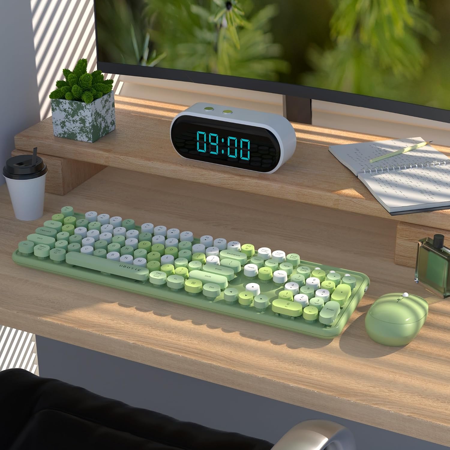 Detalle 2 de UBOTIE Colorful Wireless Keyboard & Mouse Combo