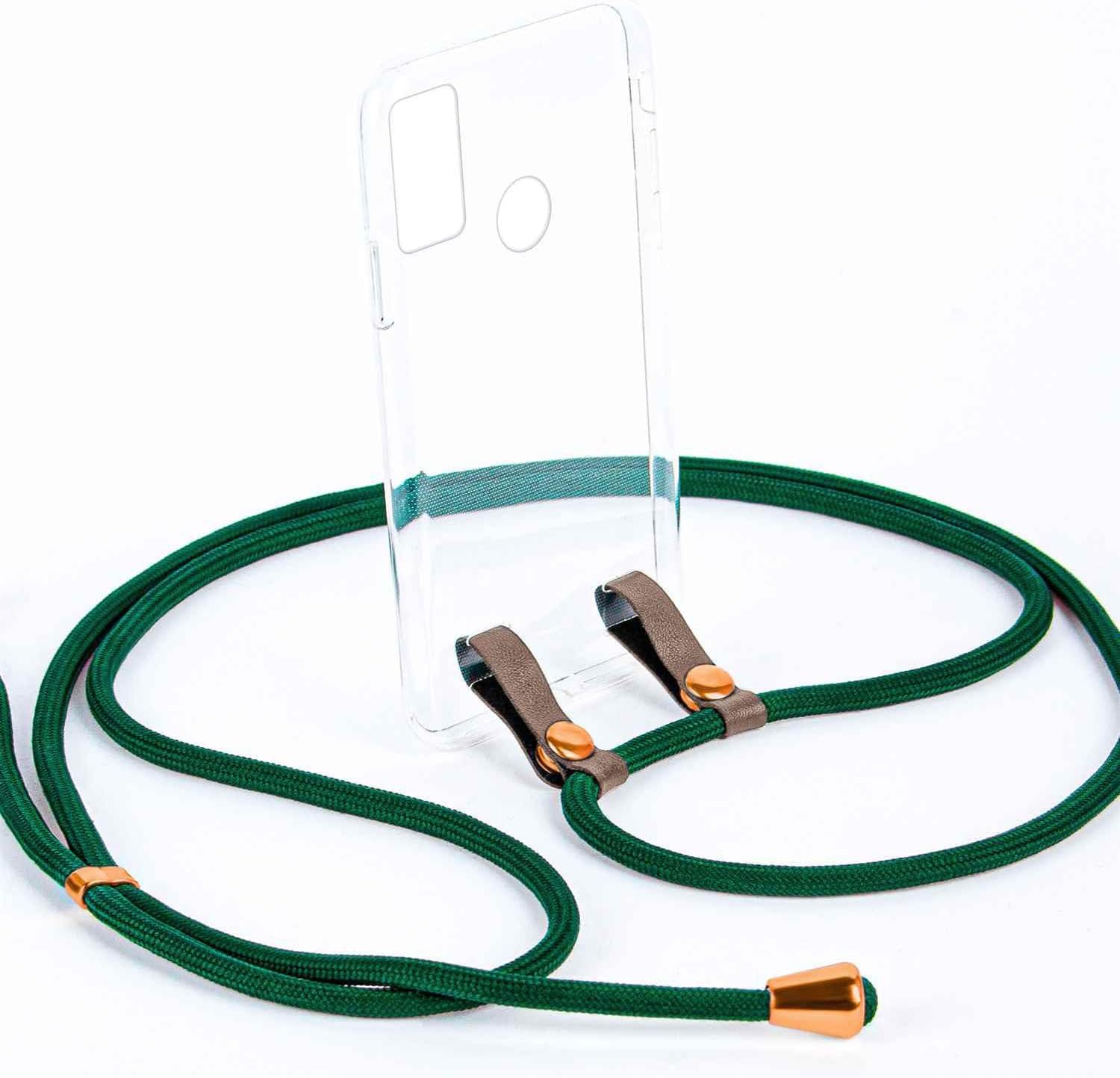 Detalle de moex Chaîne de téléphone portable compatible Samsung Galaxy A21s – coque verte à sangle réglable