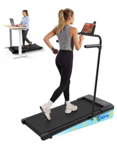 Superun Raceable 10% Incline Walking Pad: Foldable 6 km/h Treadmill