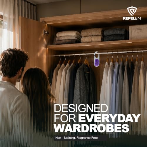 Detalle de REPELEM Hanging Moth Killer for Wardrobes - 4 Pack