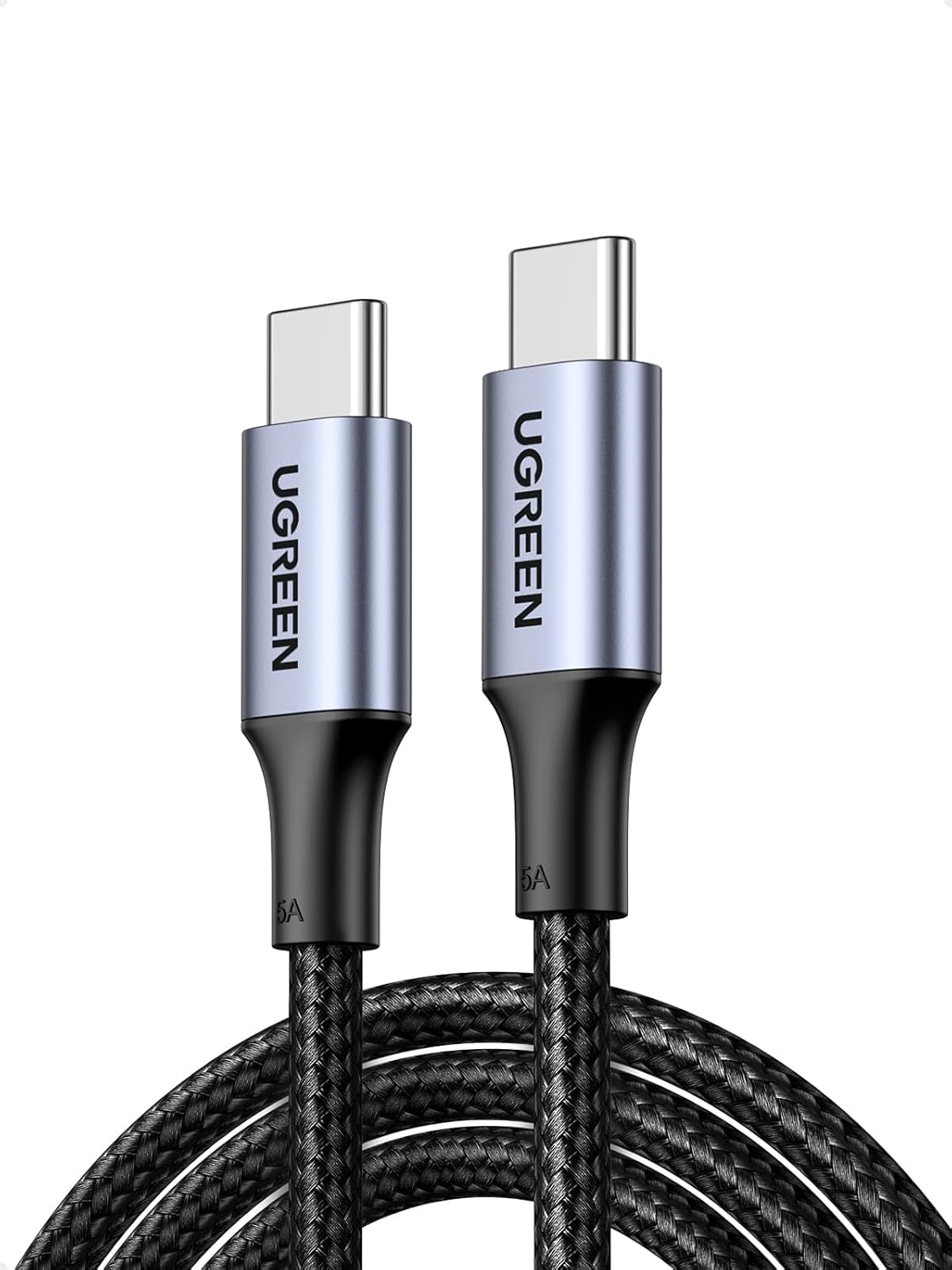 Detalle de UGREEN Câble USB C Charge Rapide PD 100W 2m – Nylon tressé, PD3.0, 5A/20V