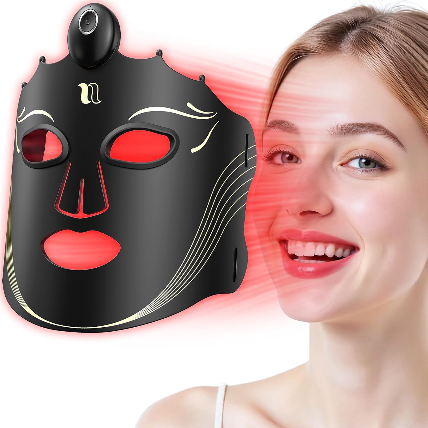 Detalle de UYNUY E100B LED Face Mask with 7 Light Modes and Near-Infrared Light