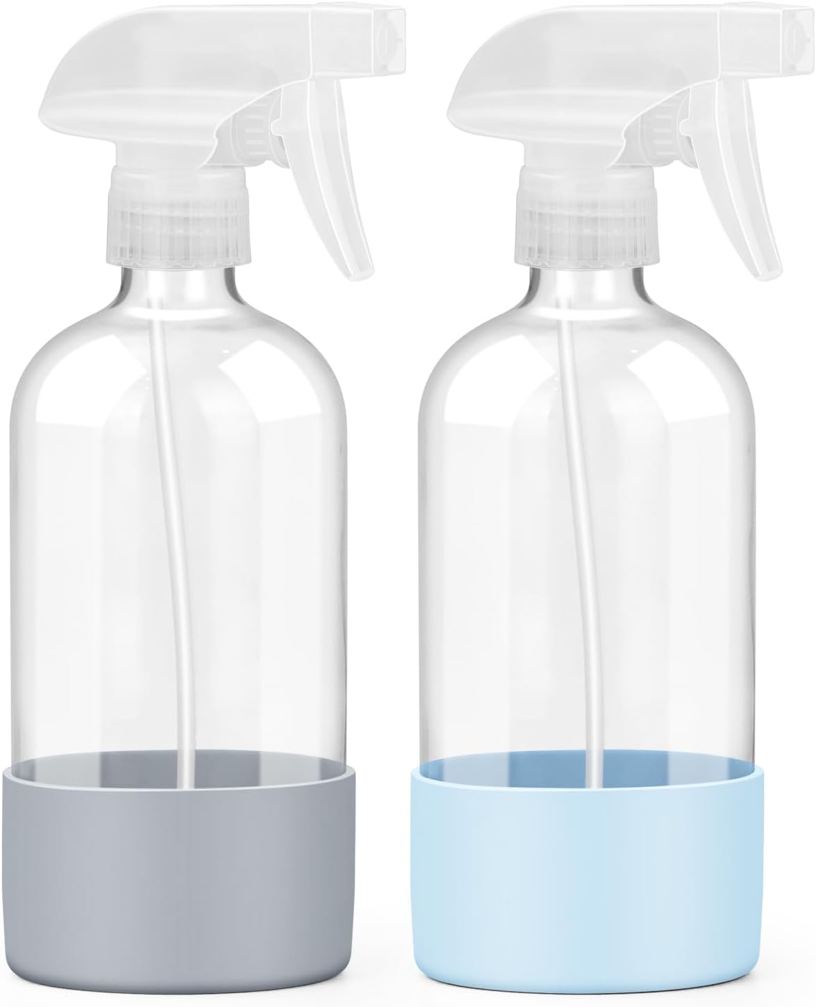 Worldgsb Glass Spray Bottles 16 oz with Silicone Sleeve