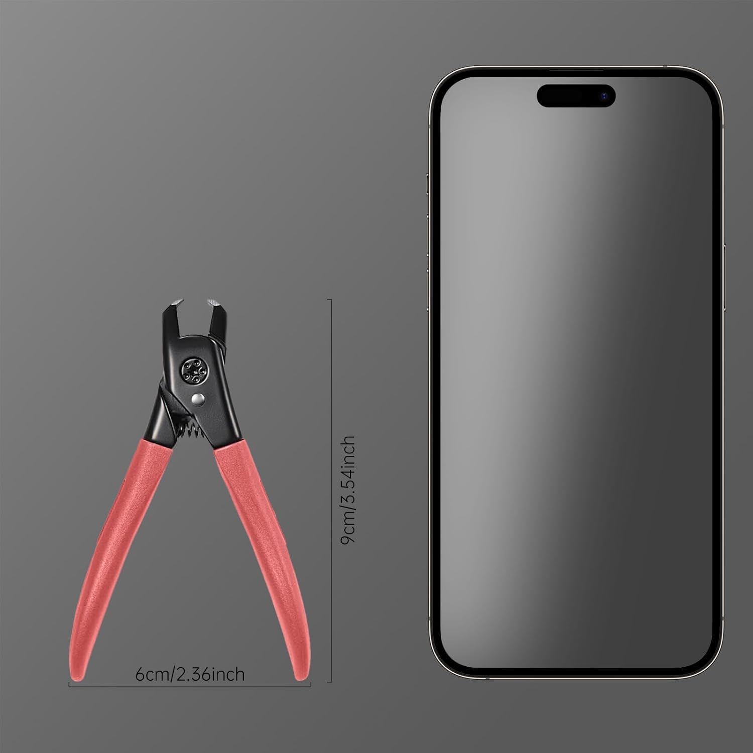 Detalle 2 de START MAKERS Red Wide-Jaw Toenail Clippers with Curved Stainless Steel Blade