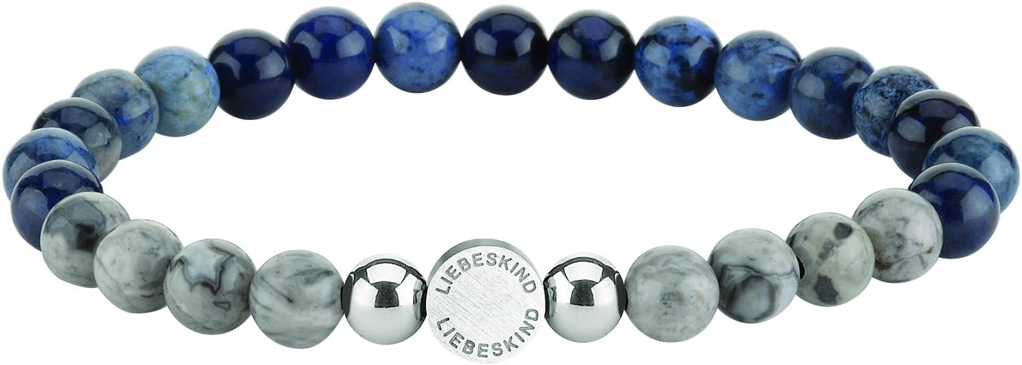 Thumbnail 6 de LIEBESKIND BERLIN Damen Beads Armband – Seastone & Rhodonite, elastisch, handgefertigt