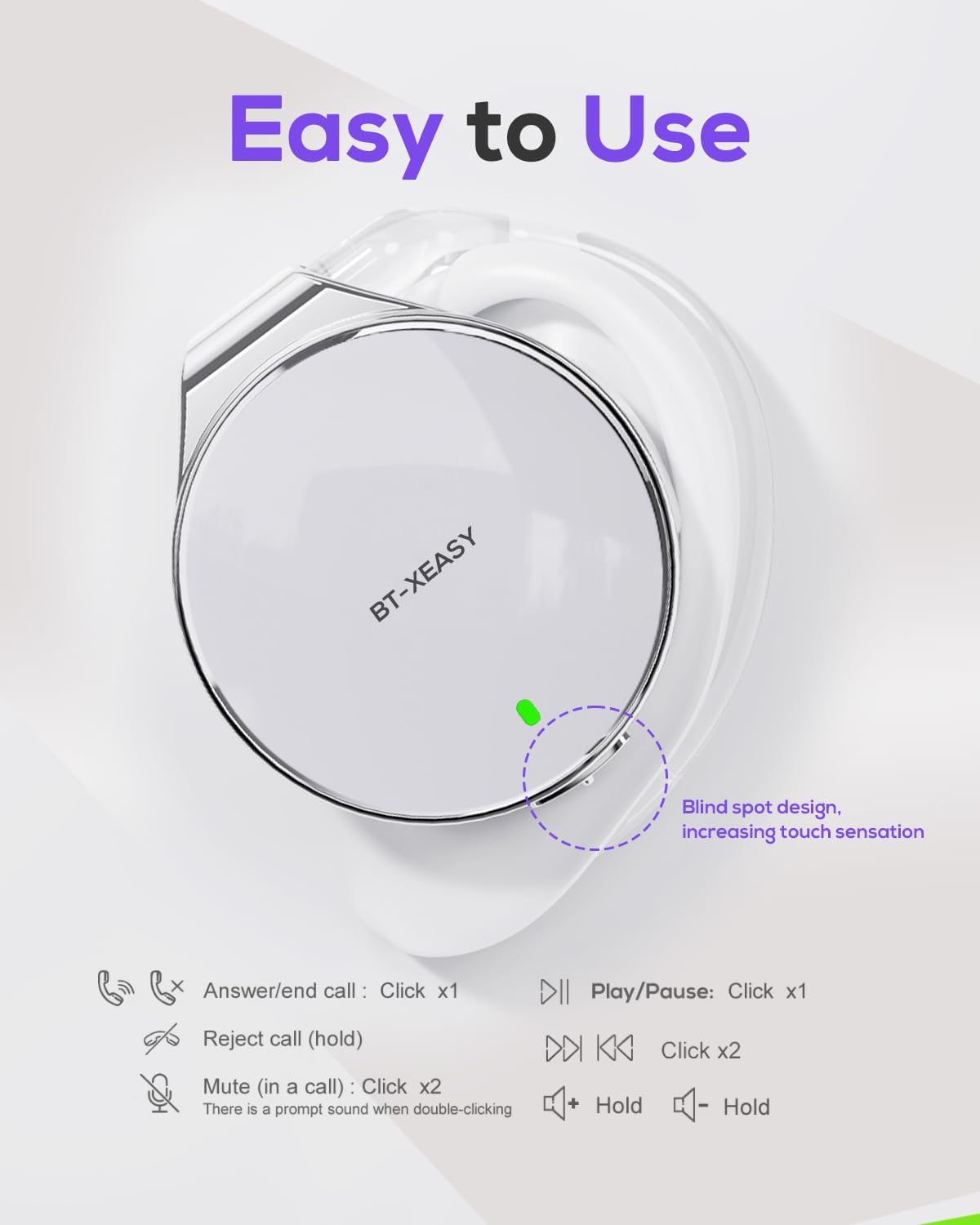 Thumbnail 5 de Micool BT-X Easy Bluetooth On Ear Kopfhörer 18 h