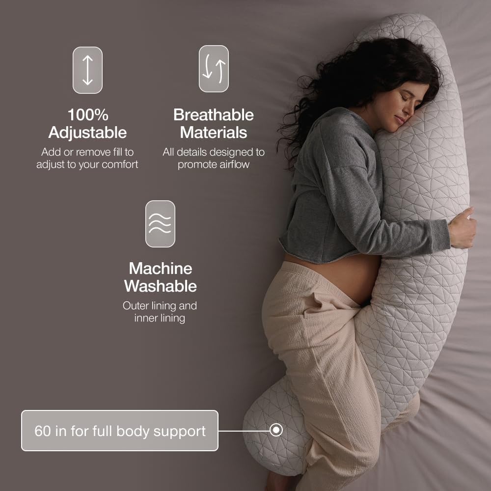 Detalle 2 de Coop Home Goods CPL003MT-00 Adjustable Maternity Pillow, Memory Foam, Washable Cover