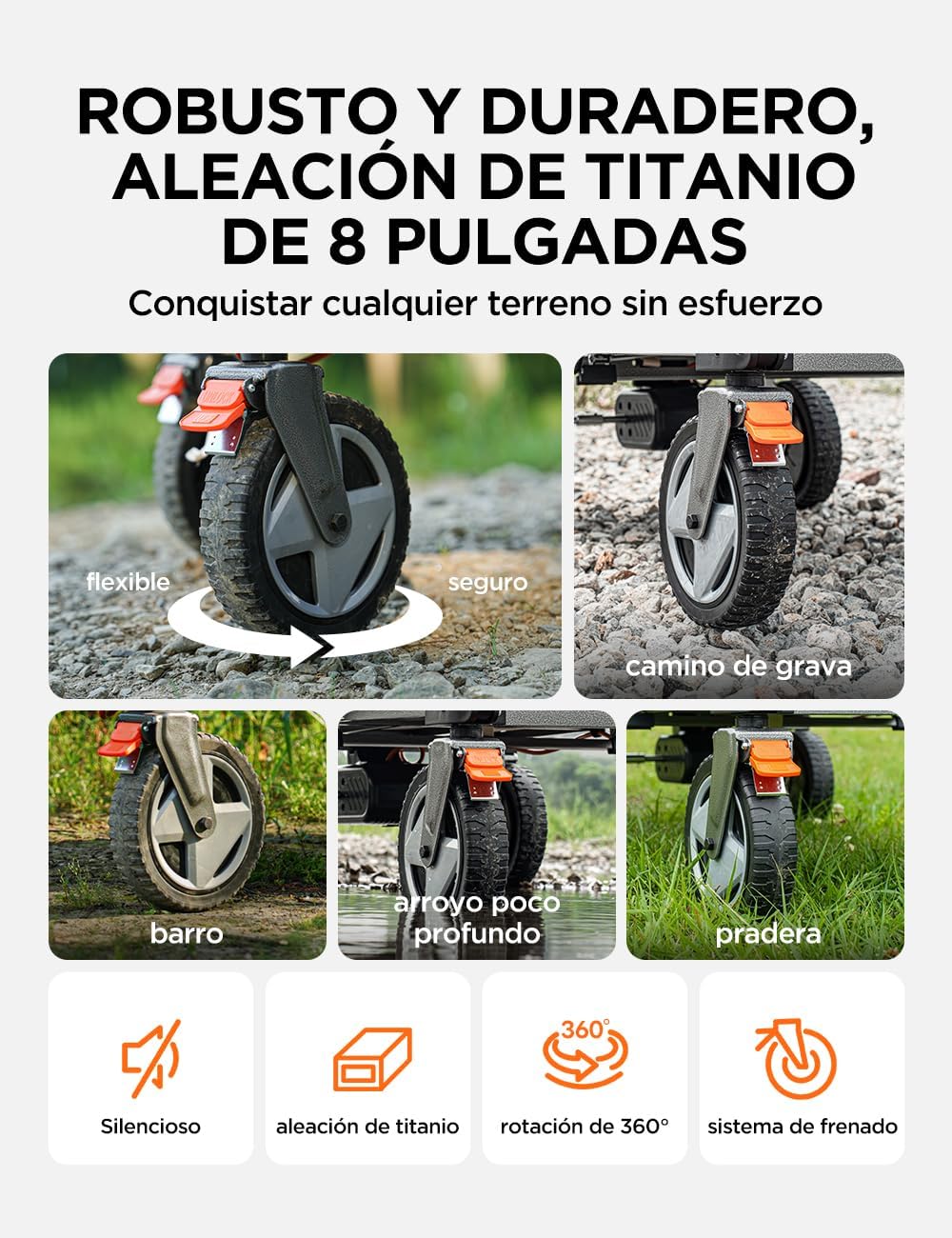 Thumbnail 3 de Litheli Carretilla eléctrica plegable para camping y jardín 🚜