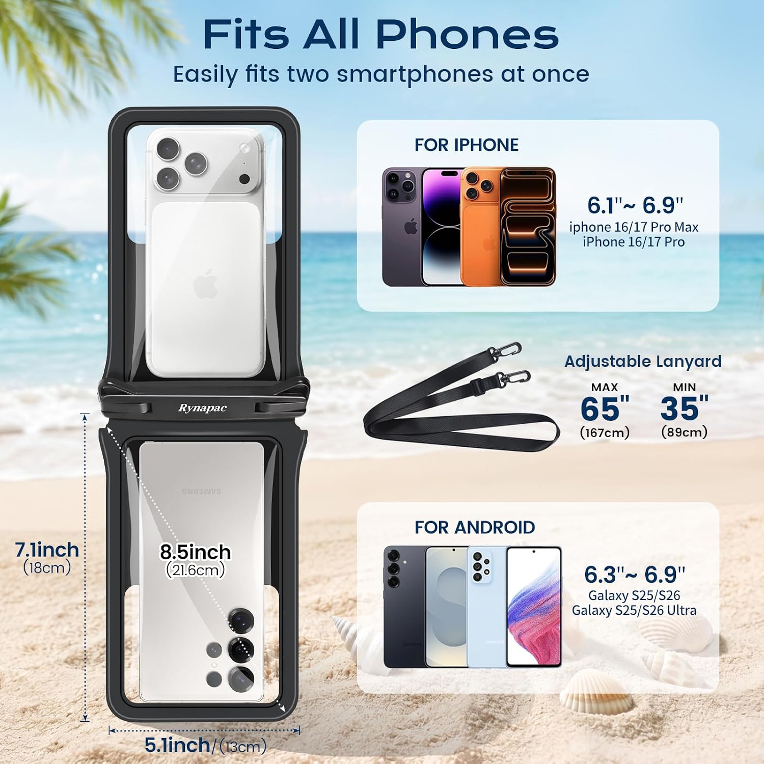 Detalle 2 de Rynapac Waterproof Phone Pouch, Fits up to 8.5 Inches
