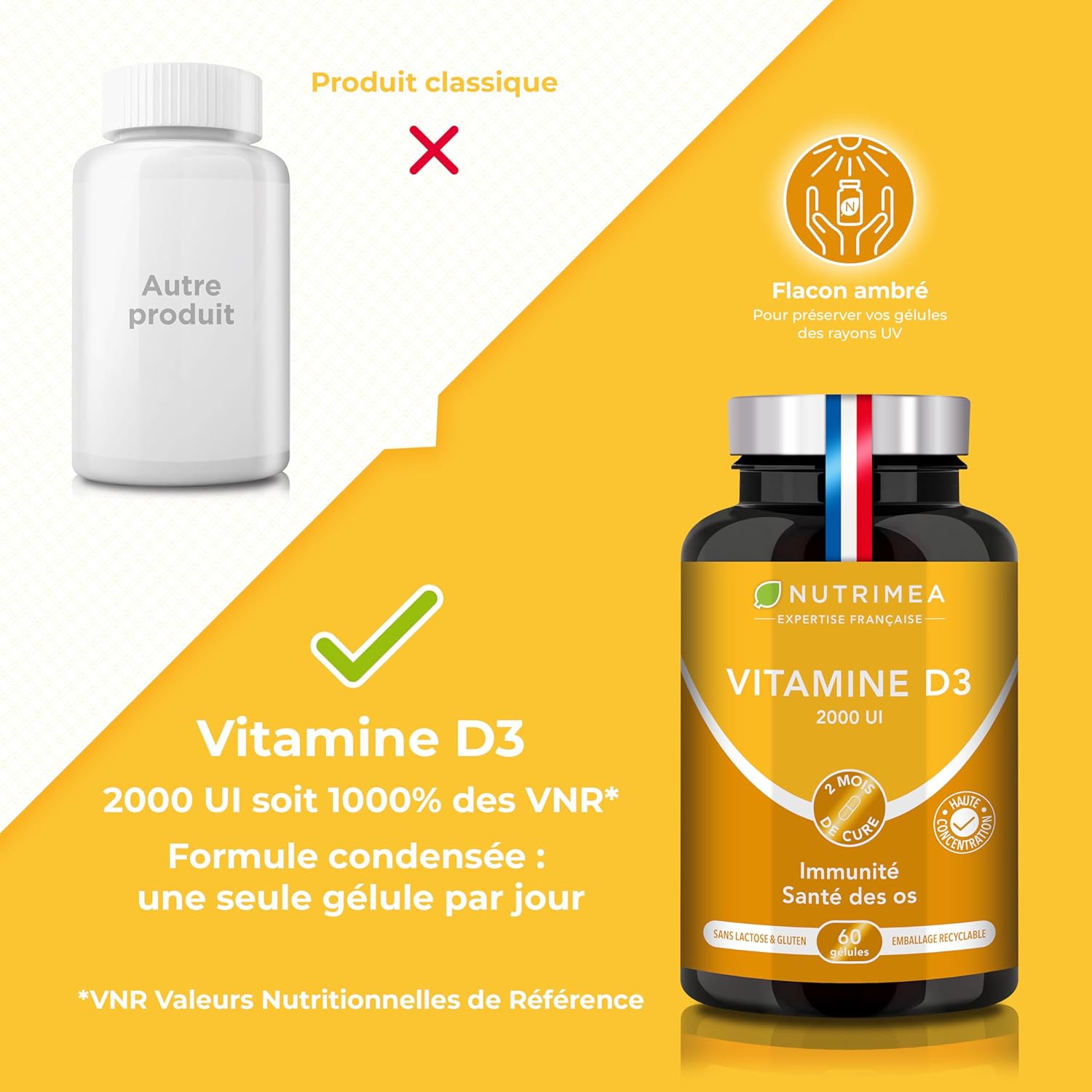 Thumbnail 2 de Vitamins D3 Nutrimea 2000 UI (50 mcg) – 60 gélules, fabriqué en France