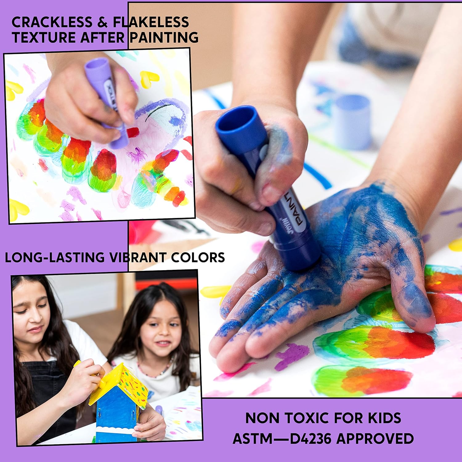 Detalle 2 de JOYIN 36-Colour Washable Tempera Paint Sticks for Kids 🎨