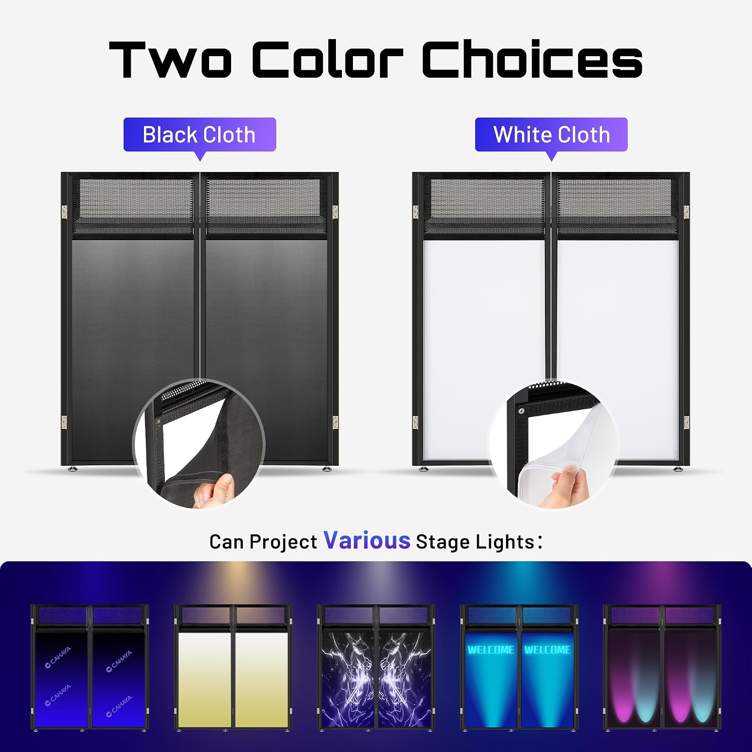 Detalle de CAHAYA US-CDB0023 Foldable Portable DJ Booth with Metal Frame and Scrims
