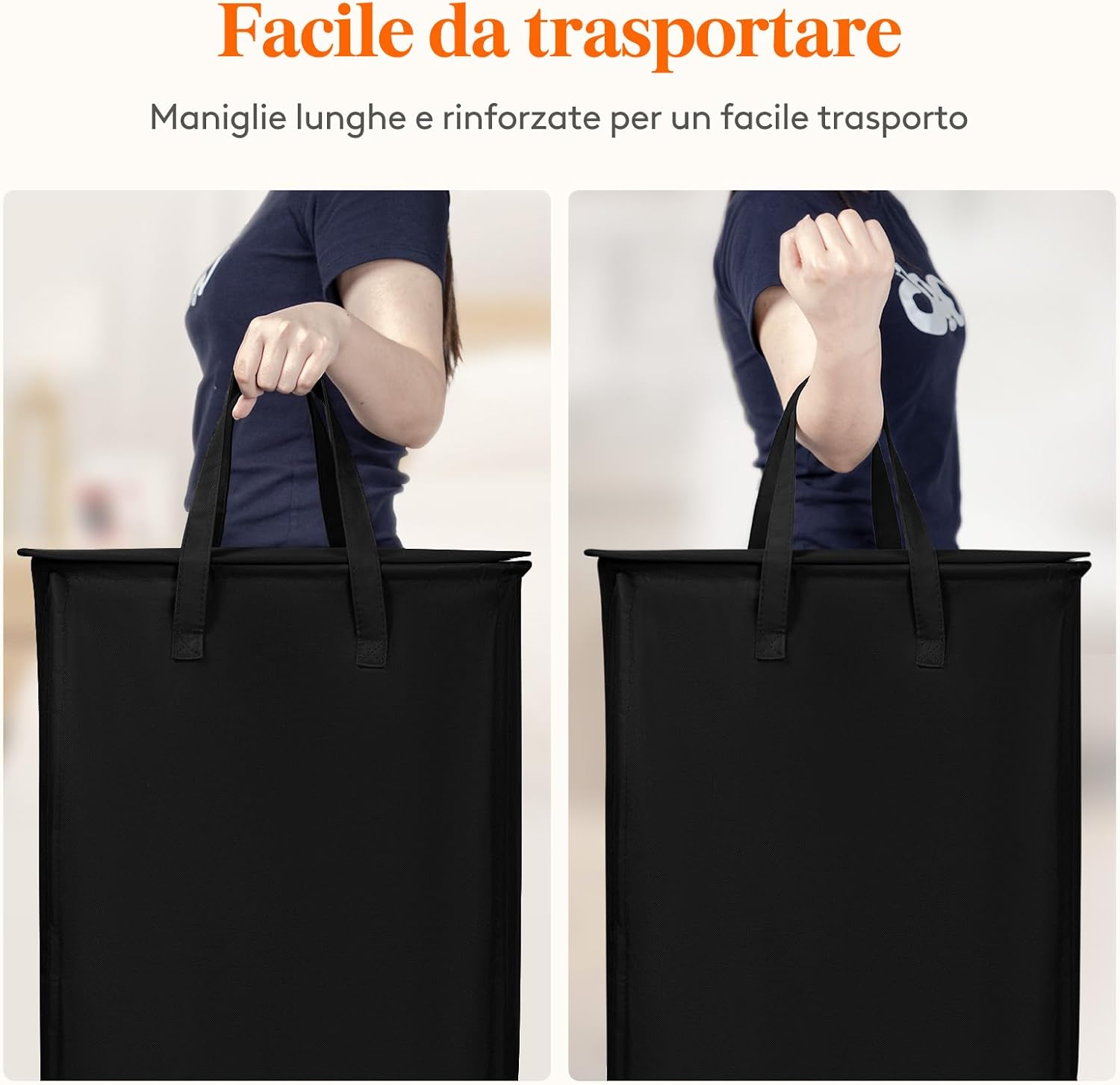 Detalle de Lifewit Cesta portabiancheria 65 L salvaspazio