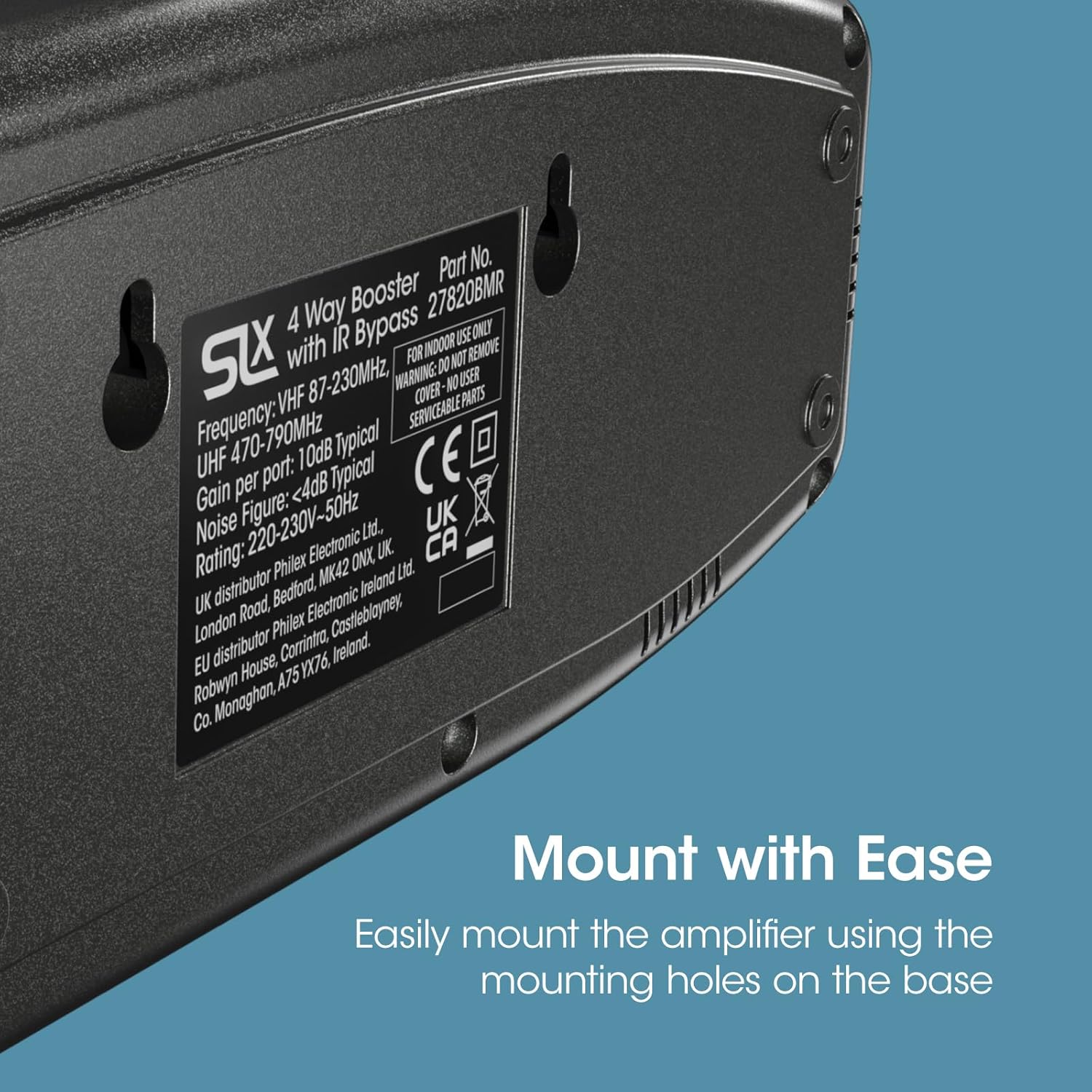 Thumbnail 3 de SLx TV Signal Booster Four Output 27820BMR (Grey) – Improve HD Freeview and channel reception