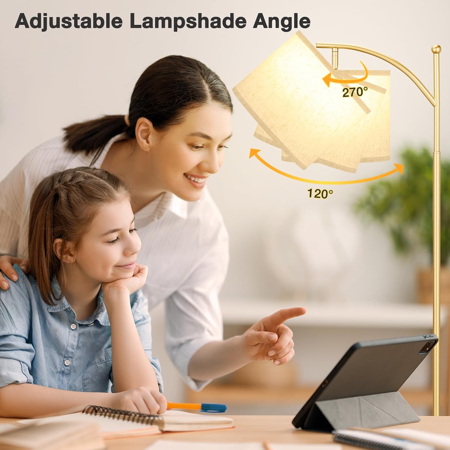 Thumbnail 2 de Aooshine Floor Lamp 61in Gold