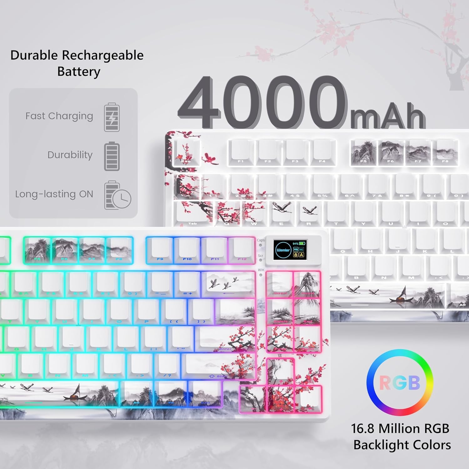 Thumbnail 4 de Womier 75% Wireless Mechanical Keyboard