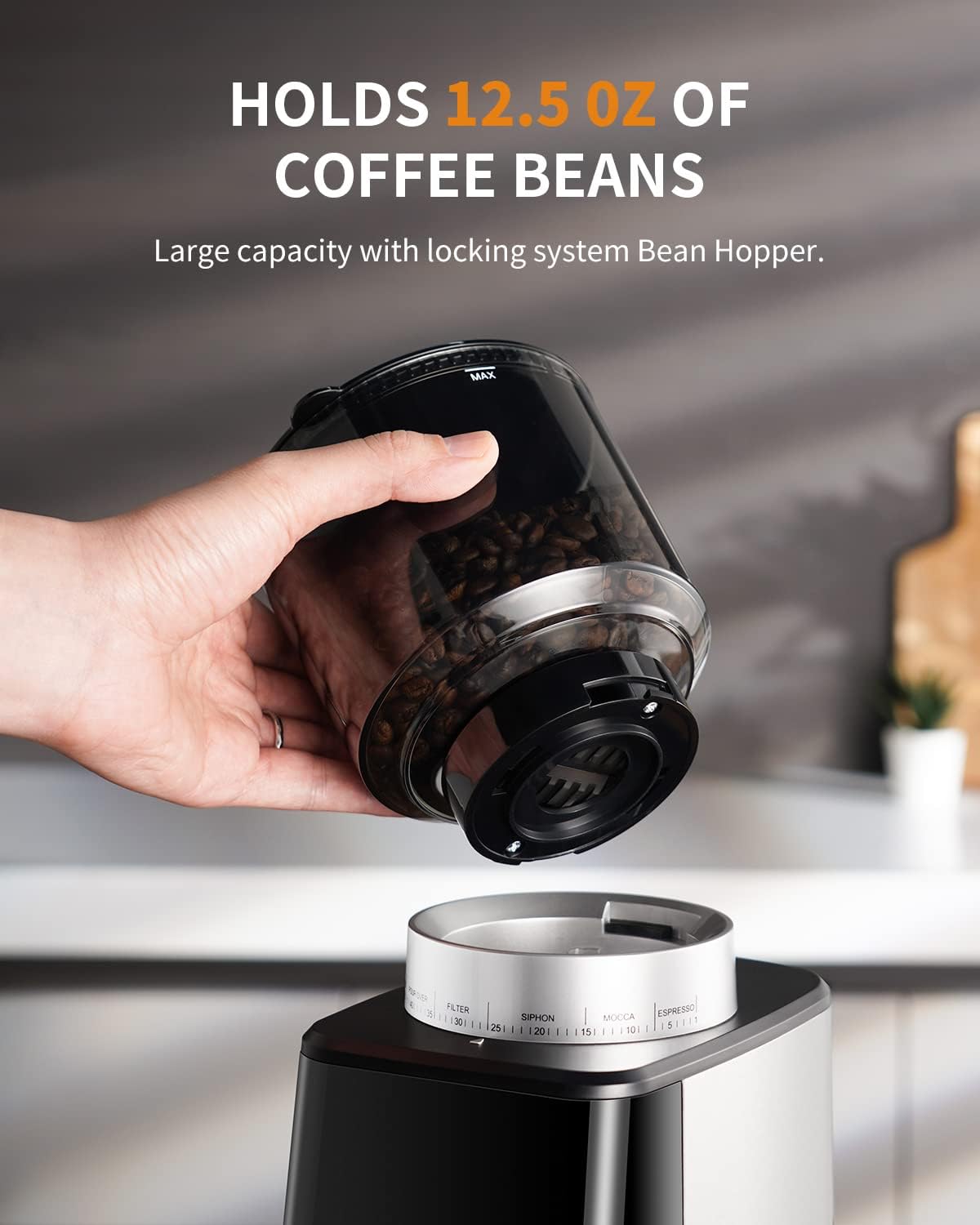 Thumbnail 5 de SHARDOR Conical Burr Coffee Grinder: Precision, versatility and a practical pour for espresso and beyond