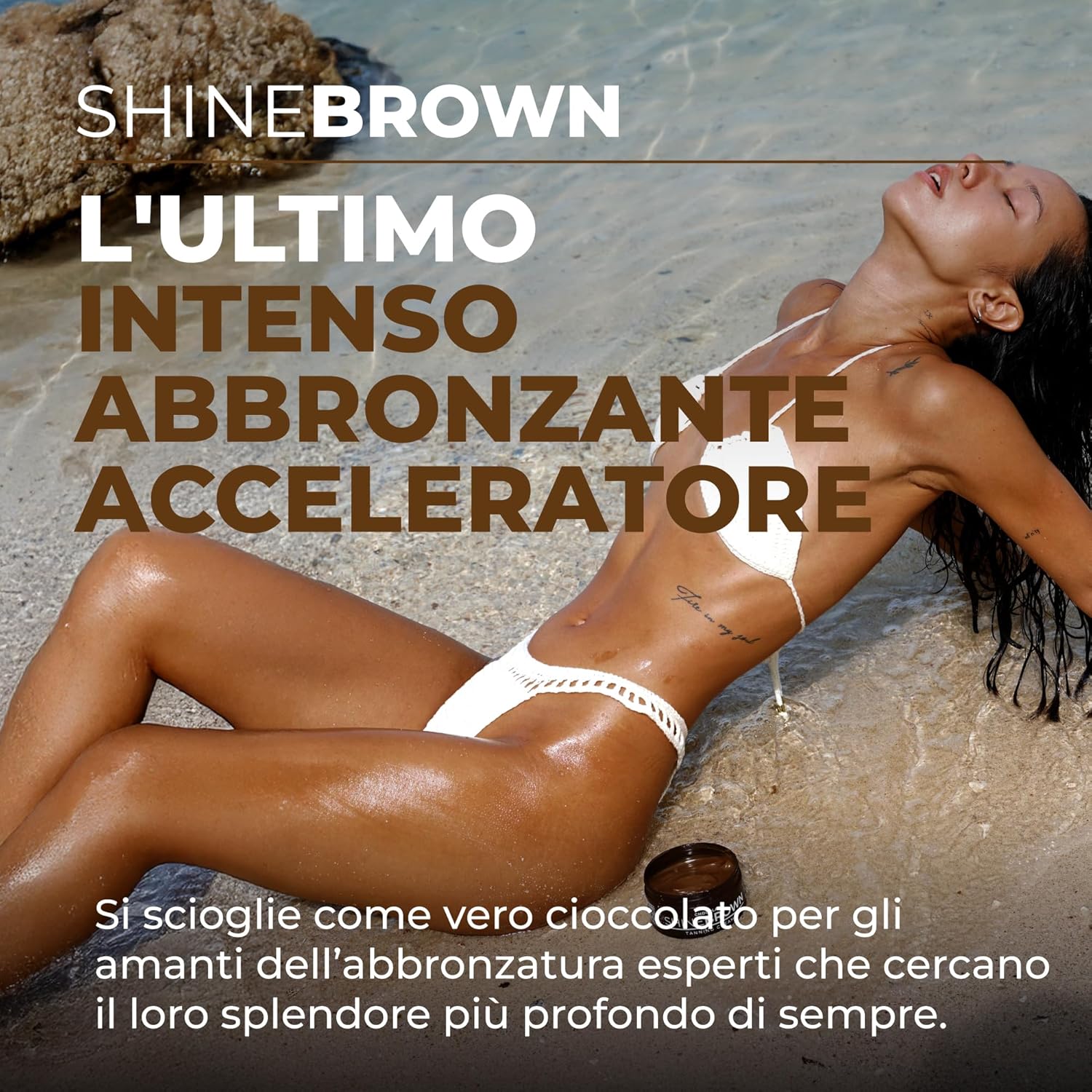 Thumbnail 1 de BYROKKO Shine Brown Crema Acceleratore Abbronzante al cioccolato (200 ml) per lettini e sole
