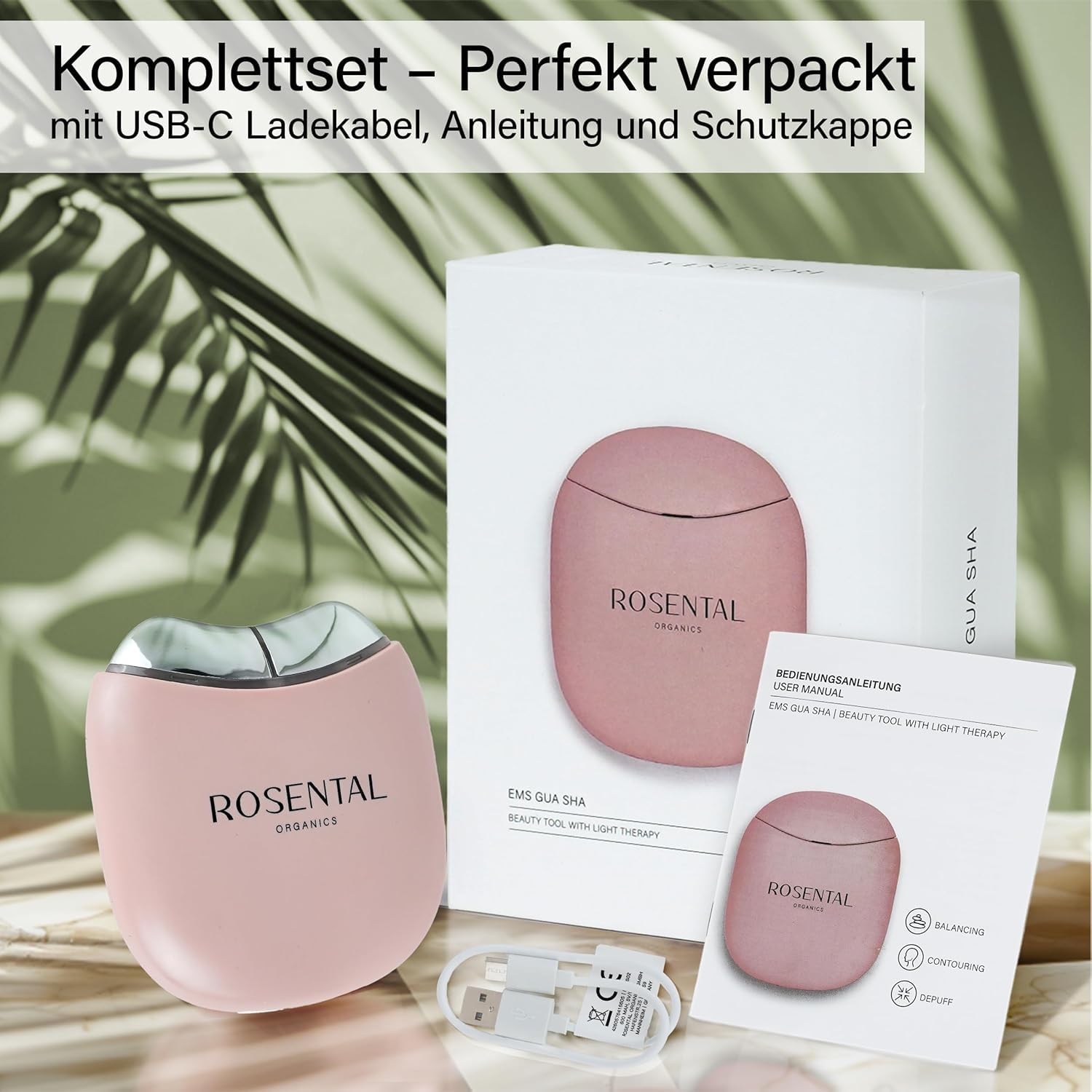 Detalle de EMS Face Yoga Duo – EMS-Lichttherapie mit Hyaluronserum