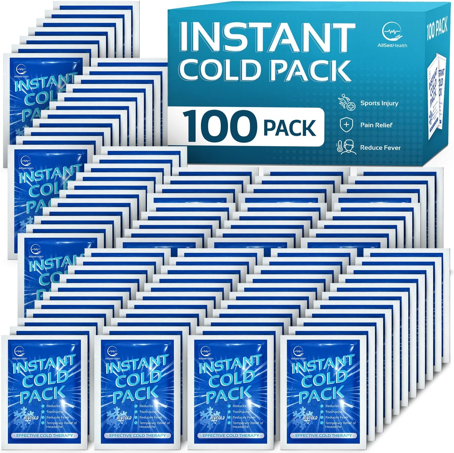 Imagen de 100 Packs Instant Cold Pack – Disposable Ice Packs for Injury Relief en OfertitasTOP