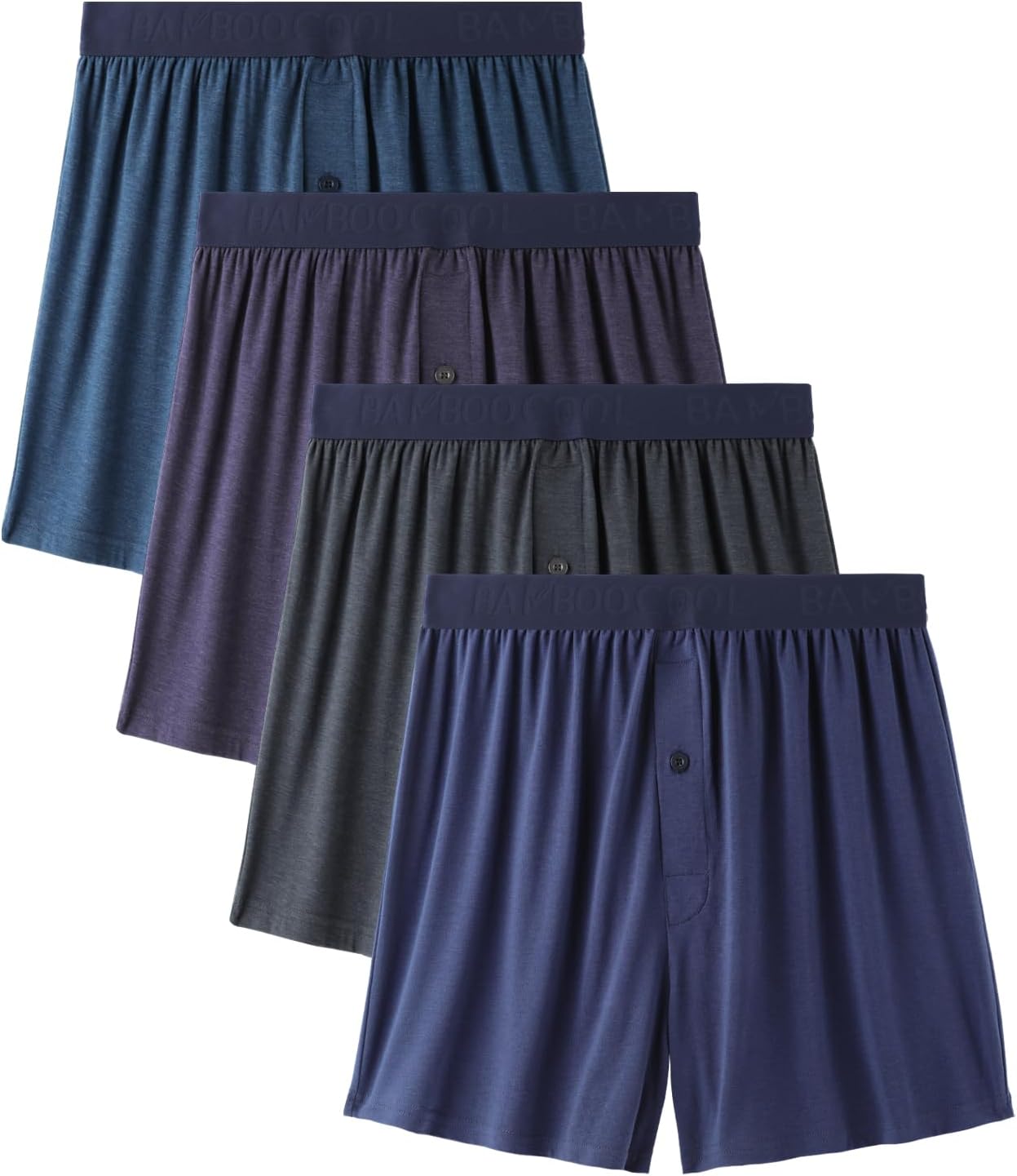 Thumbnail 5 de BAMBOO COOL Mens Bamboo Boxer Shorts 4 Pack