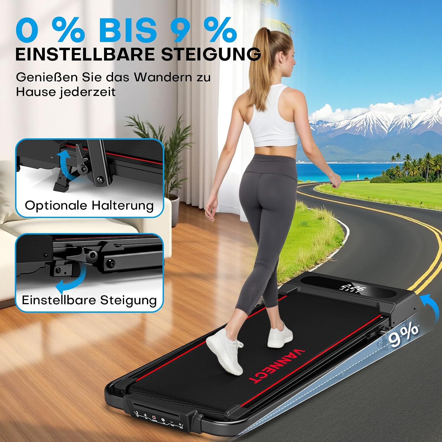 Detalle 2 de VANNECT Walking Pad Laufband 1 bis 12 km/h